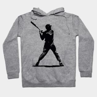 Baseball Player Silhouette Hoodie